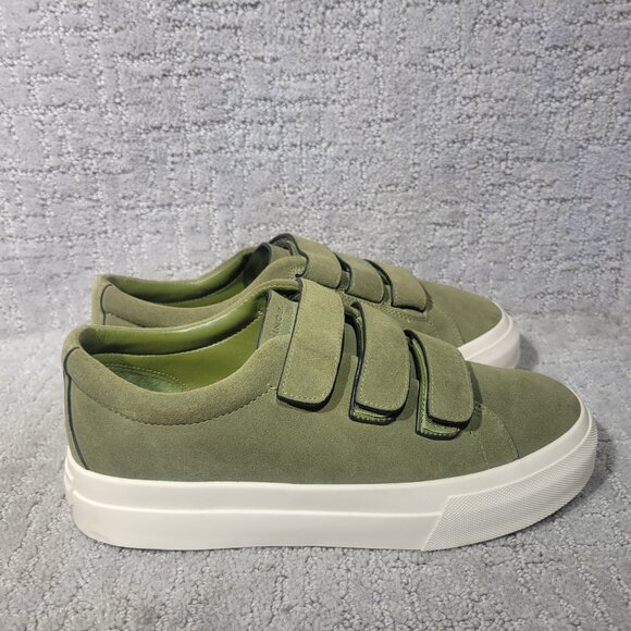Vince Sunnyside Women's Size 6.5 Fern Green Suede Multi Strap Fashion Sneakers - Picture 3 of 10